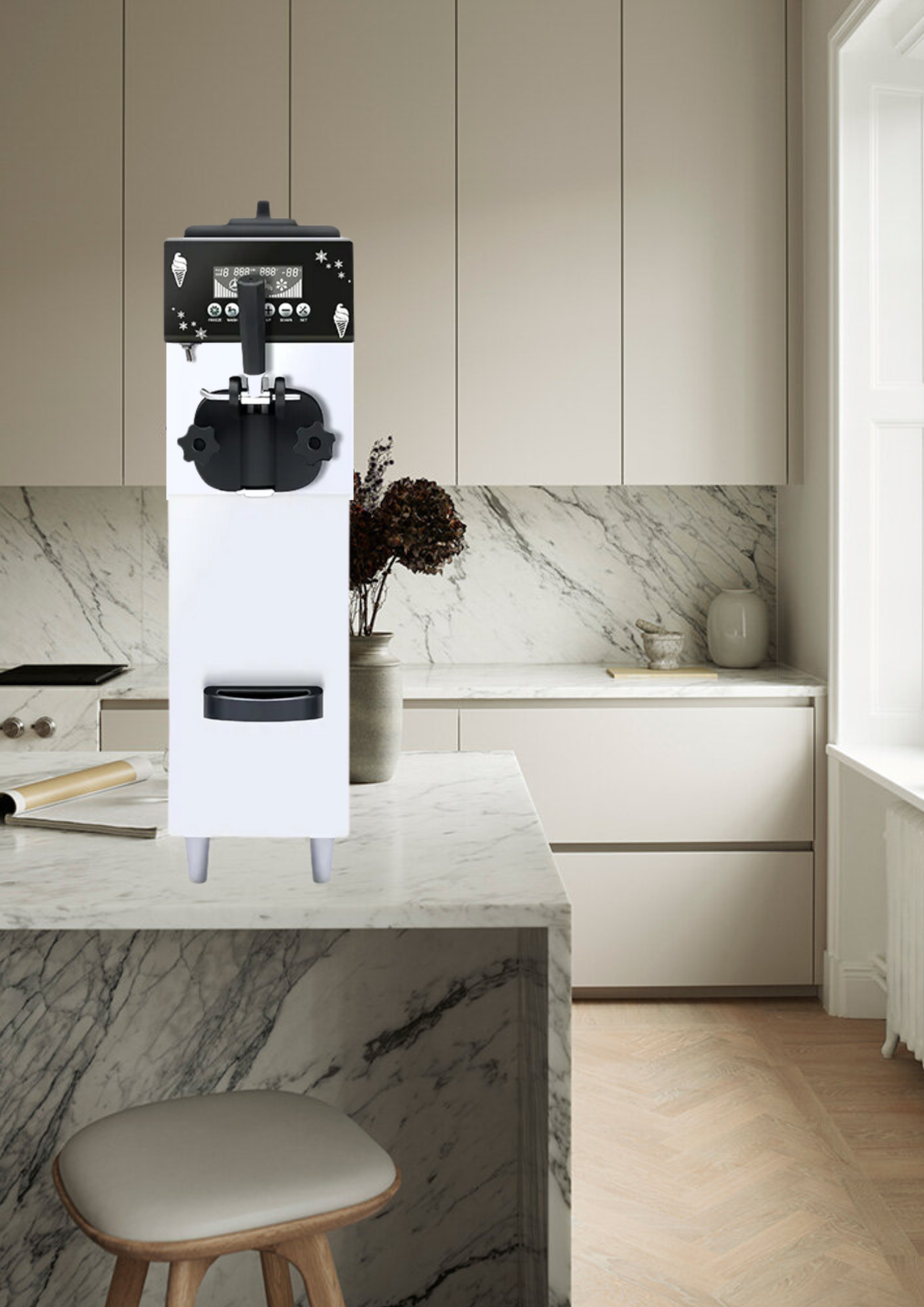 Single Head Acai Soft Serve Machine (White)