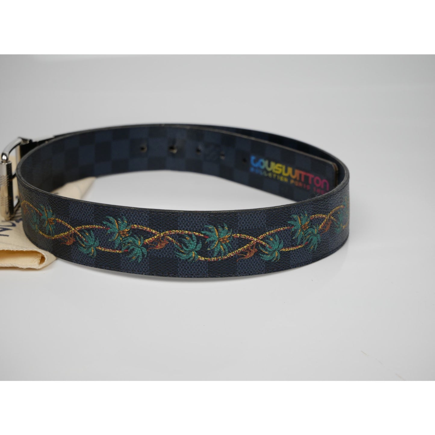 Louis Vuitton Damier Cobalt Jungle 40mm Reversible Belt