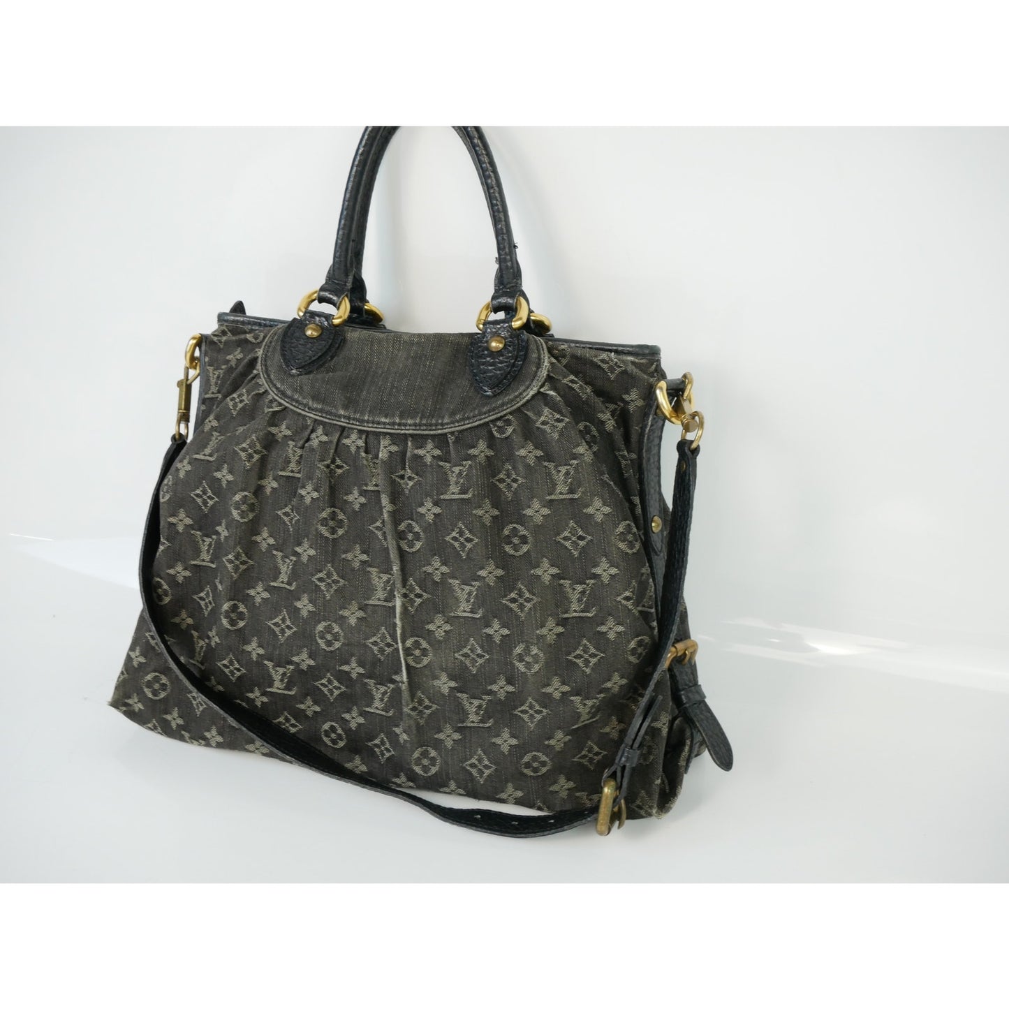 Louis Vuitton Black Denim Neo Cabby Tote