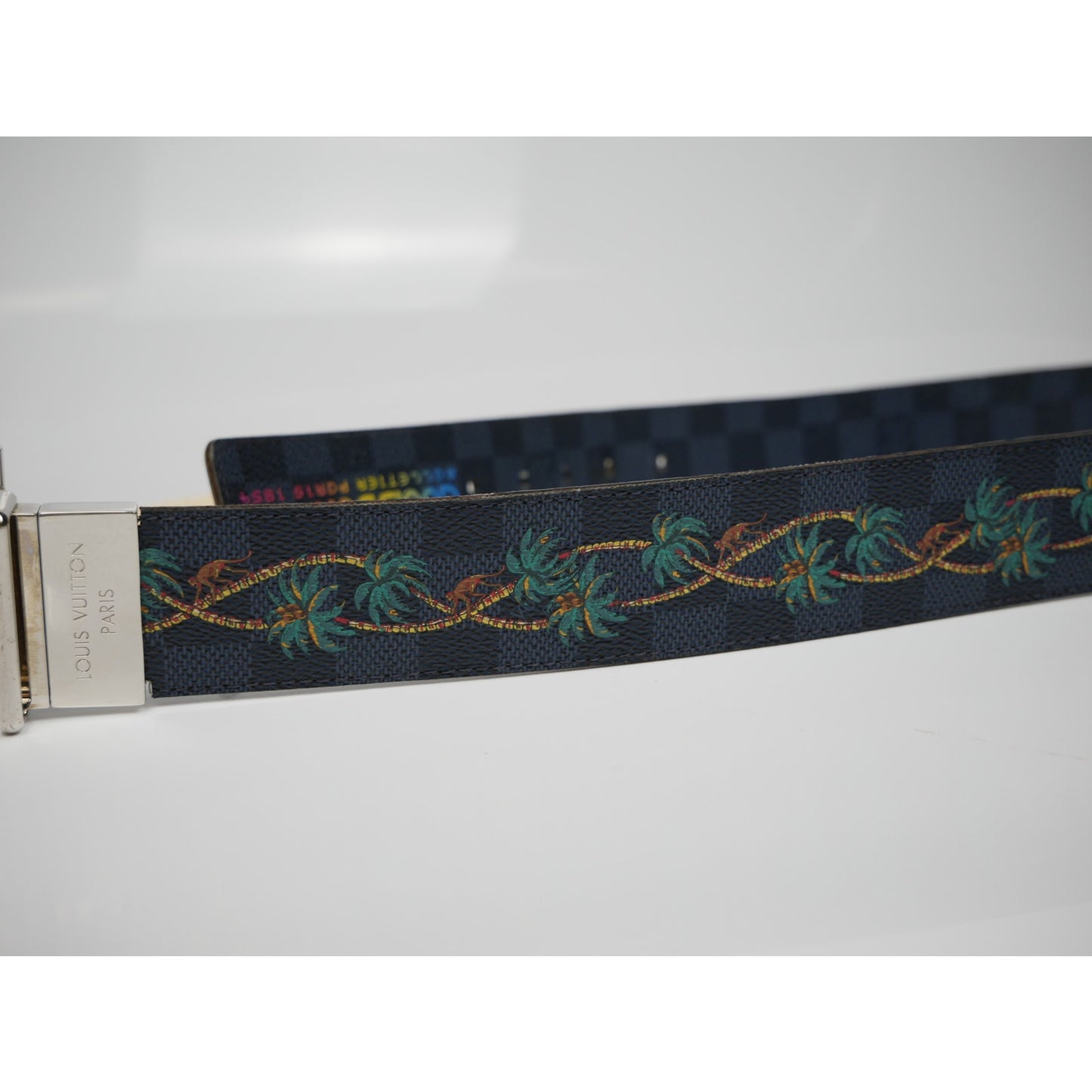 Louis Vuitton Damier Cobalt Jungle 40mm Reversible Belt