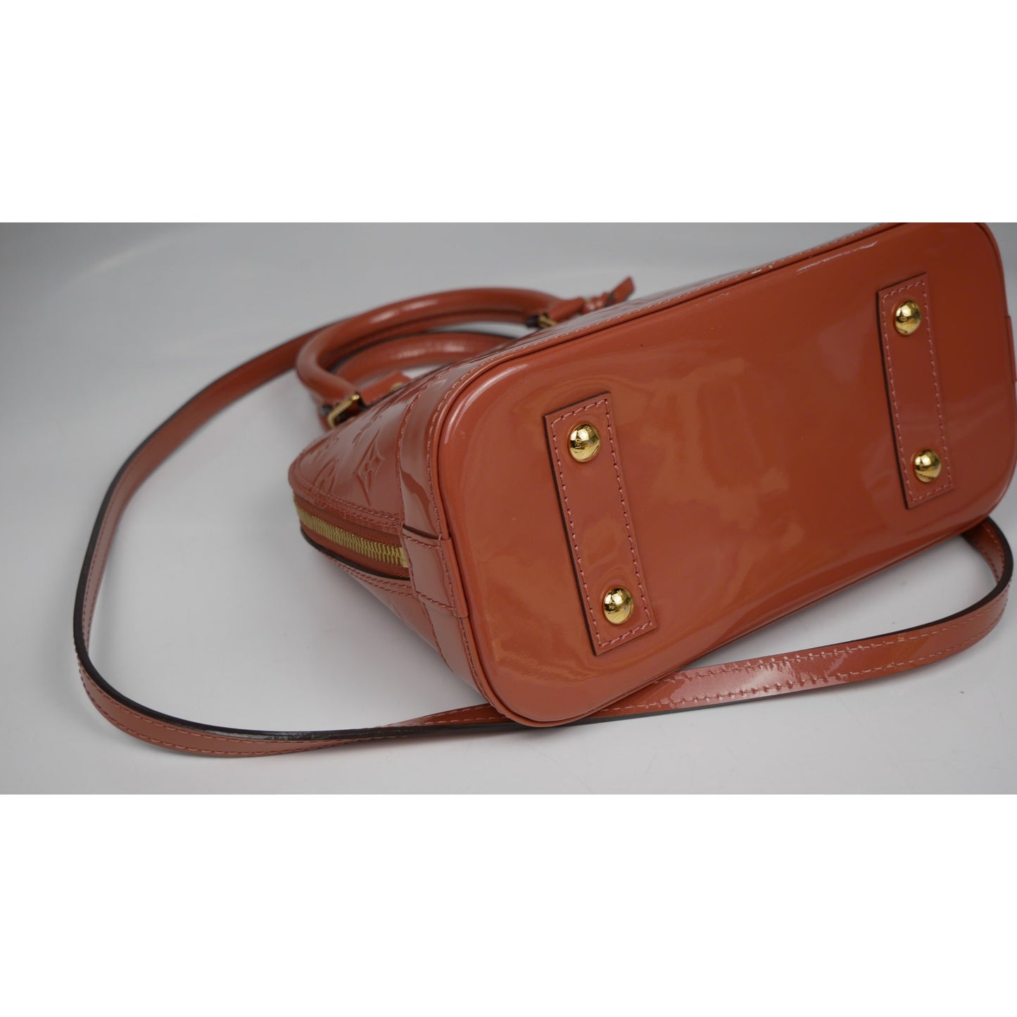Louis Vuitton Rose Velours Monogram Vernis Alma BB Bag