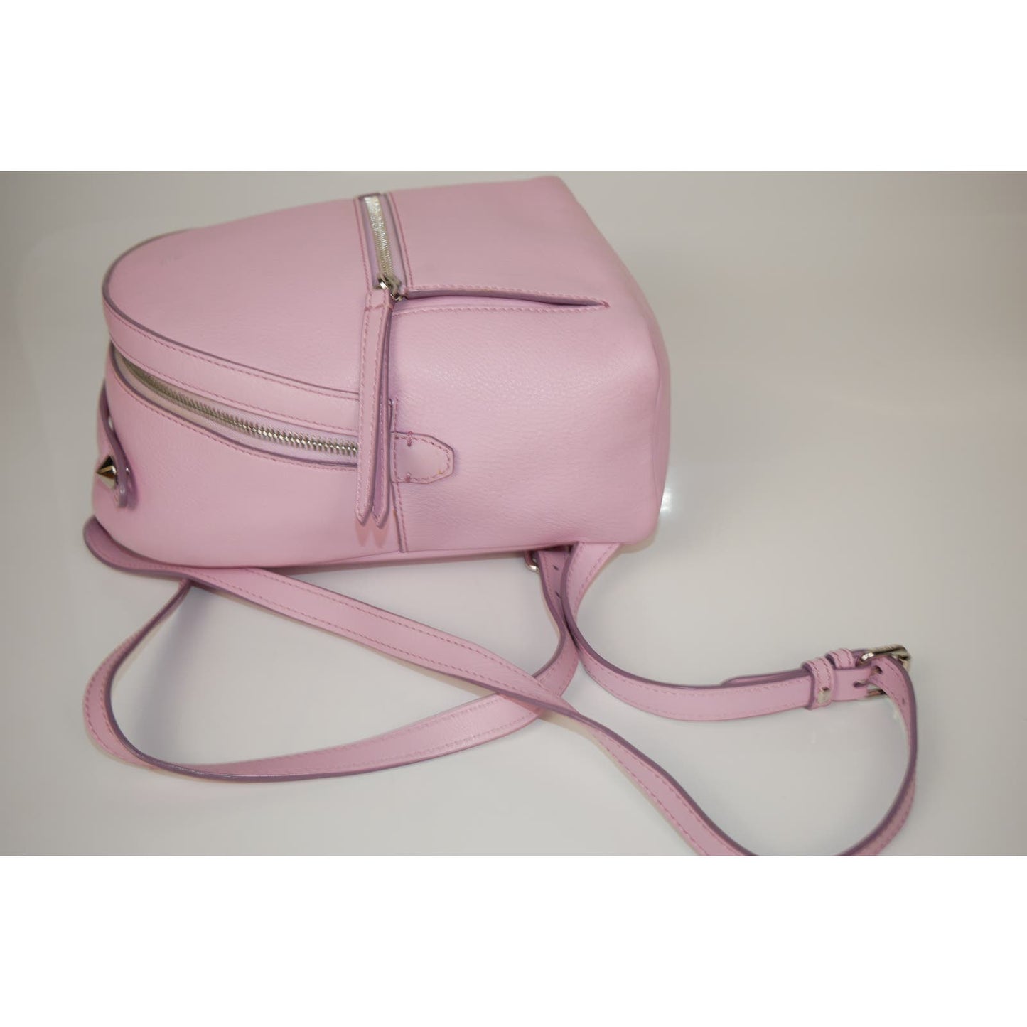 Fendi Mini Leather Backpack Pink Crystal Tail