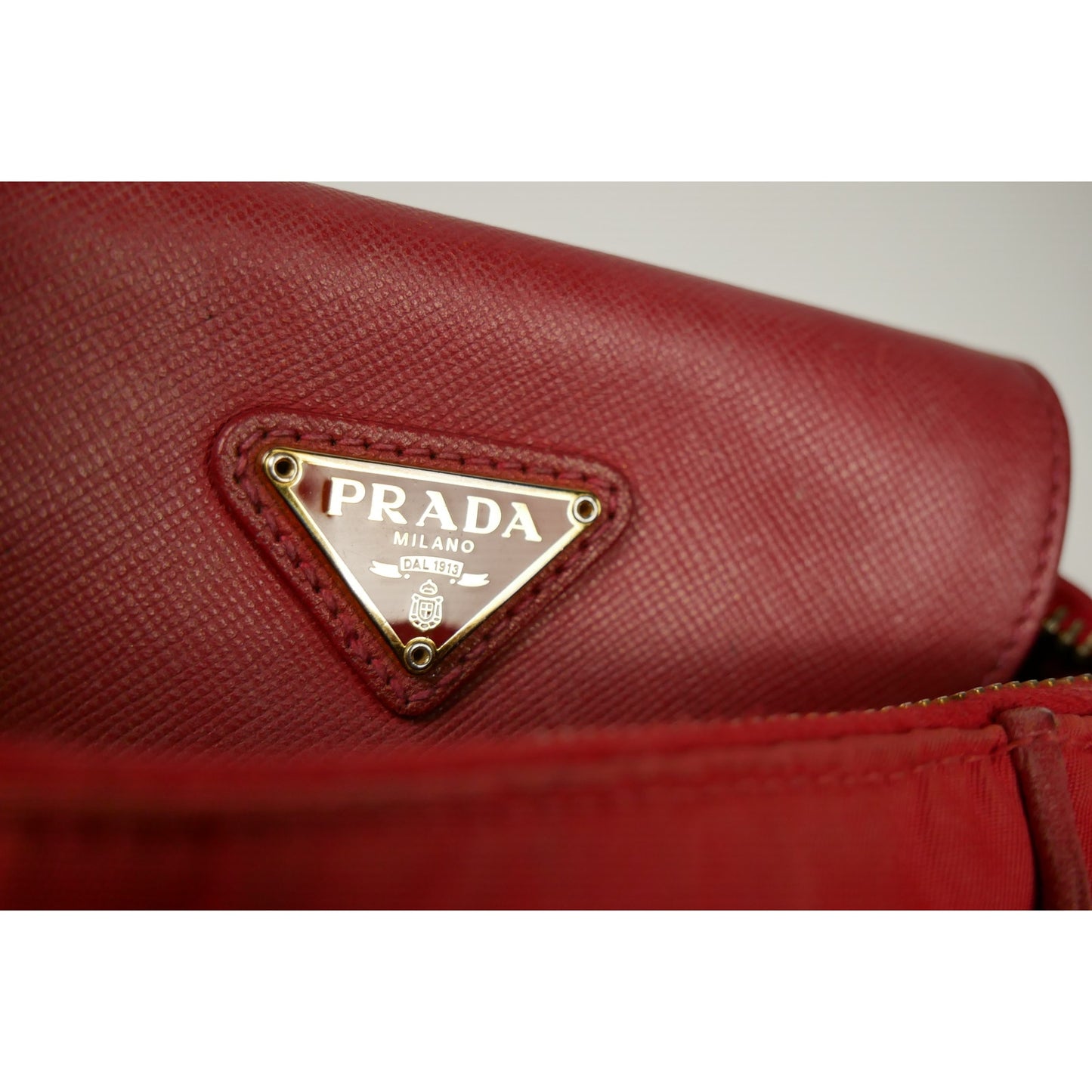 Prada Nylon Saffiano Chain Crossbody Bag