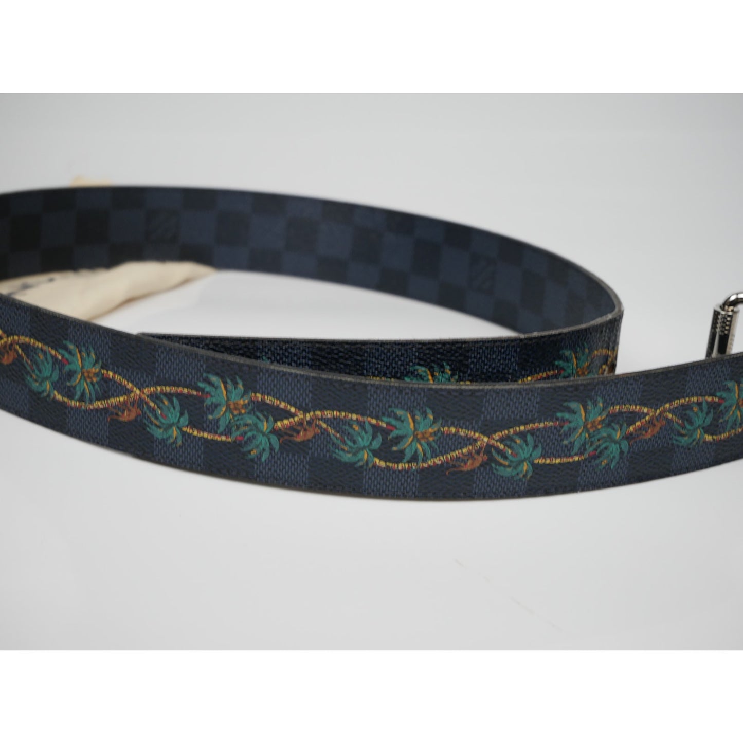 Louis Vuitton Damier Cobalt Jungle 40mm Reversible Belt