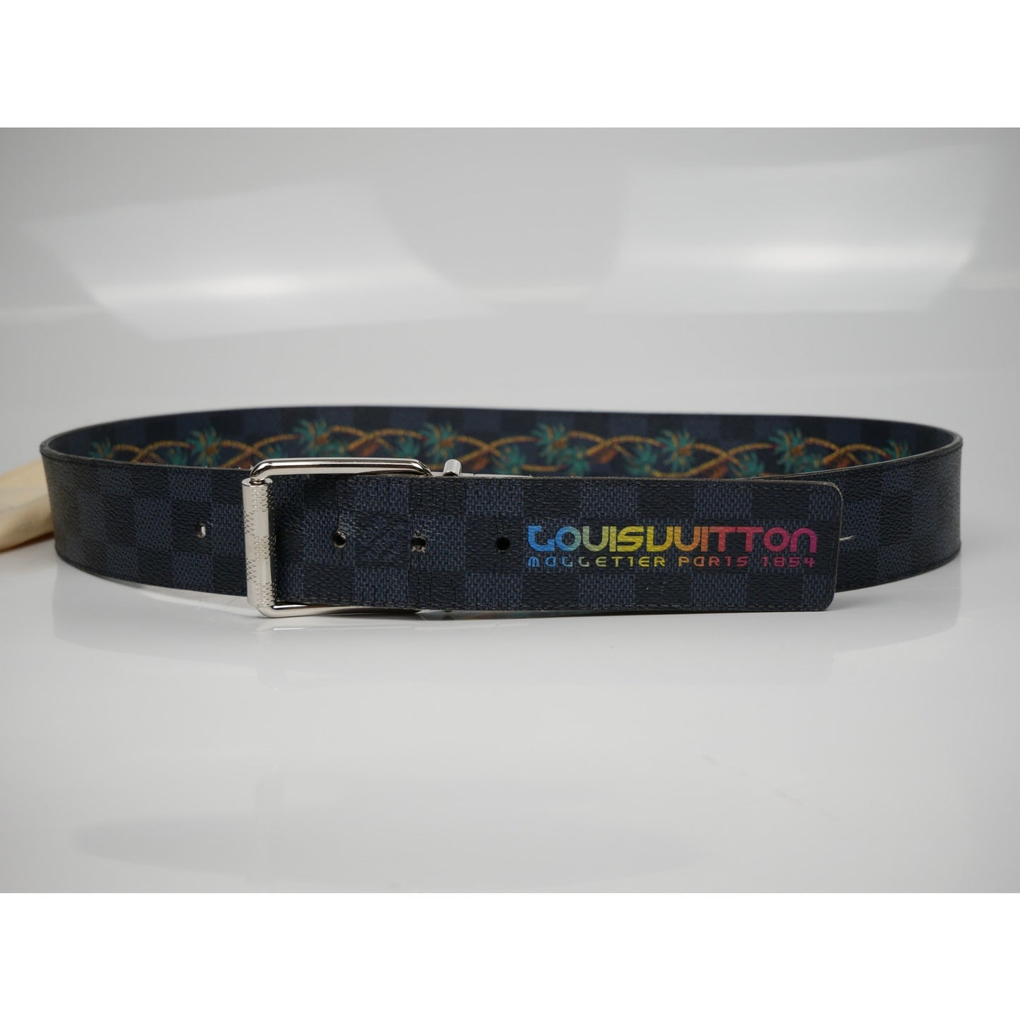 Louis Vuitton Damier Cobalt Jungle 40mm Reversible Belt