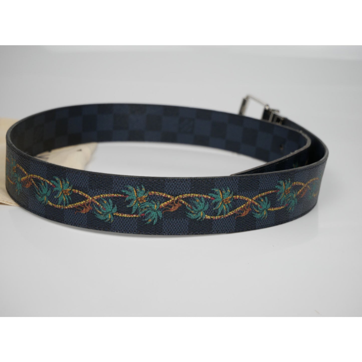 Louis Vuitton Damier Cobalt Jungle 40mm Reversible Belt