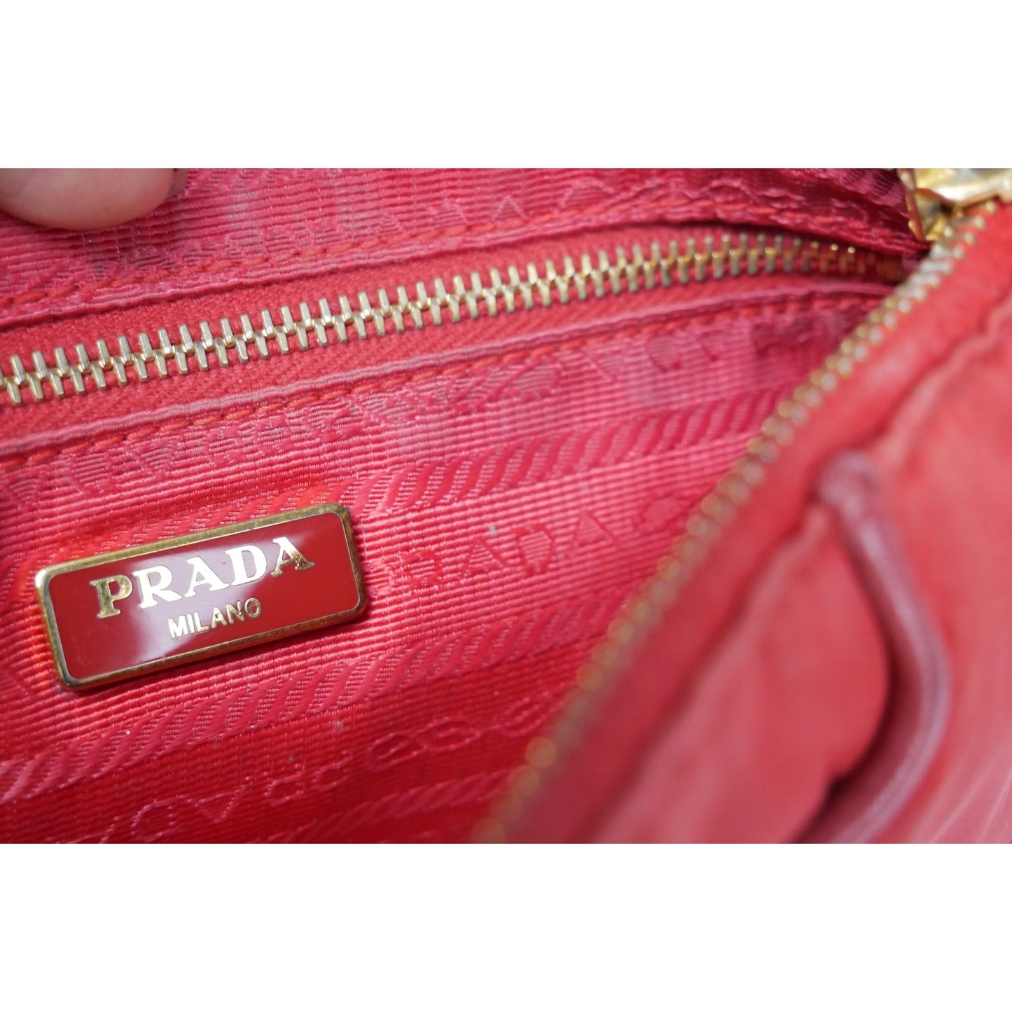 Prada Nylon Saffiano Chain Crossbody Bag