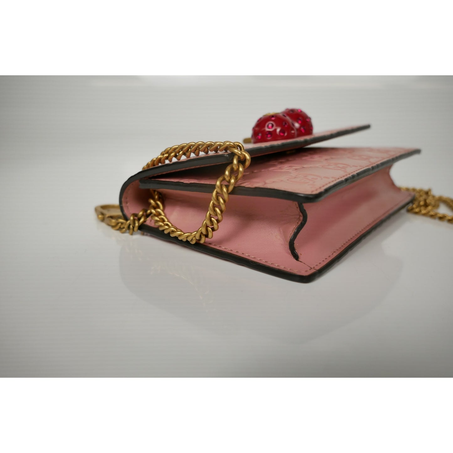 Gucci Pink Cherry Wallet on Chain Mini