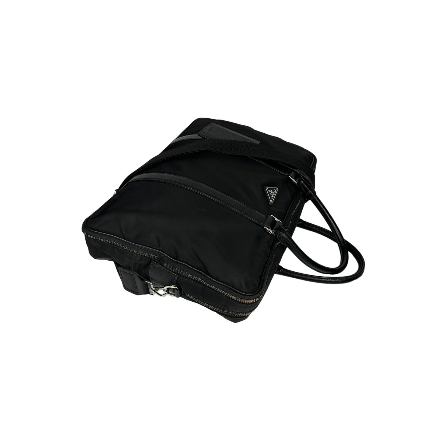 Prada Black Mens Briefcase Saffiano