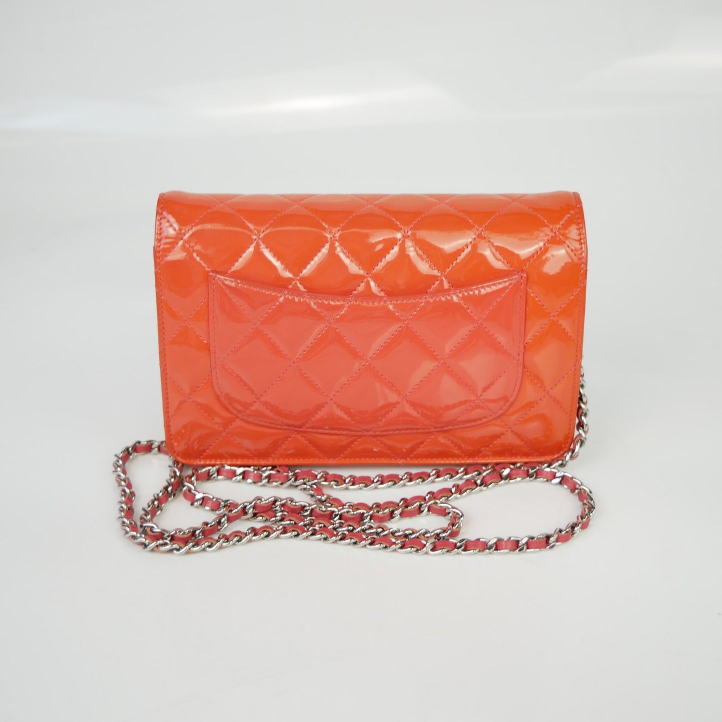 Chanel Quilted Patent Leather Wallet-on-Chain Bag