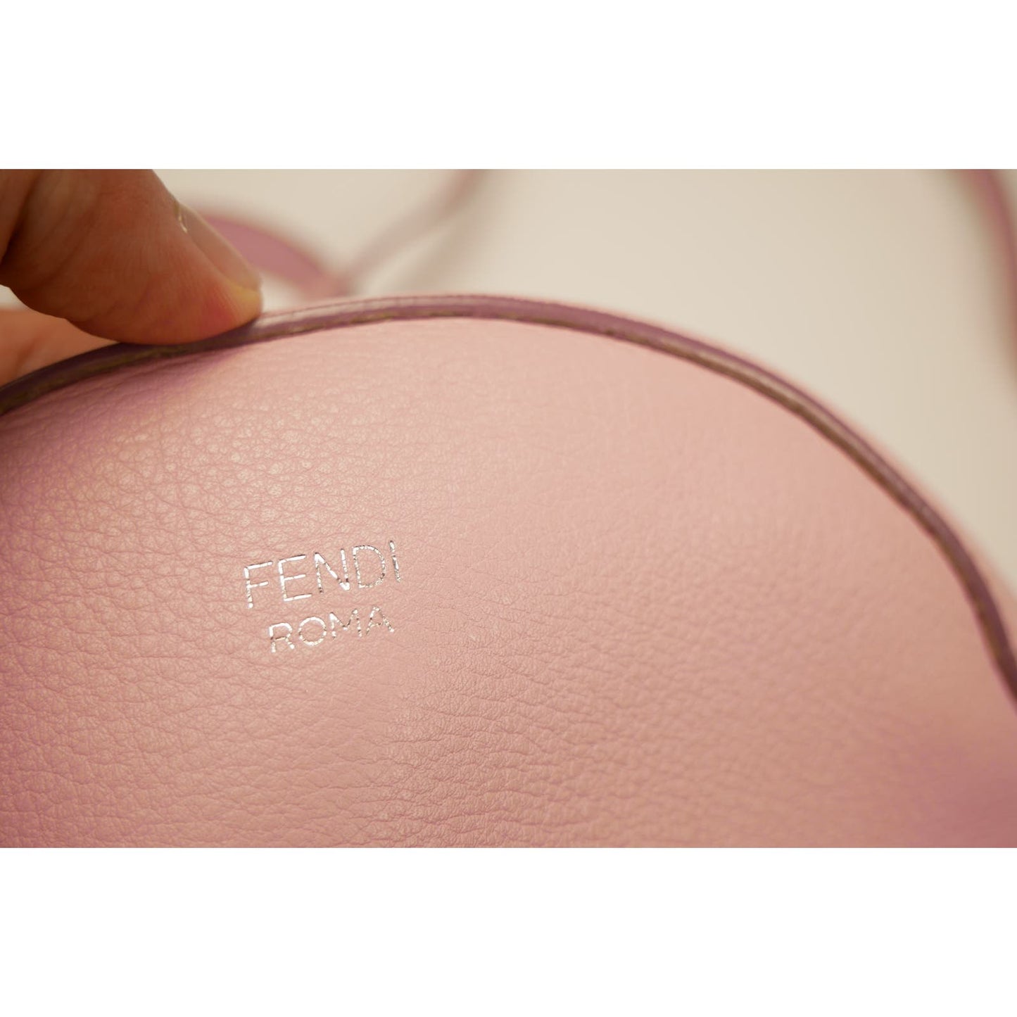 Fendi Mini Leather Backpack Pink Crystal Tail