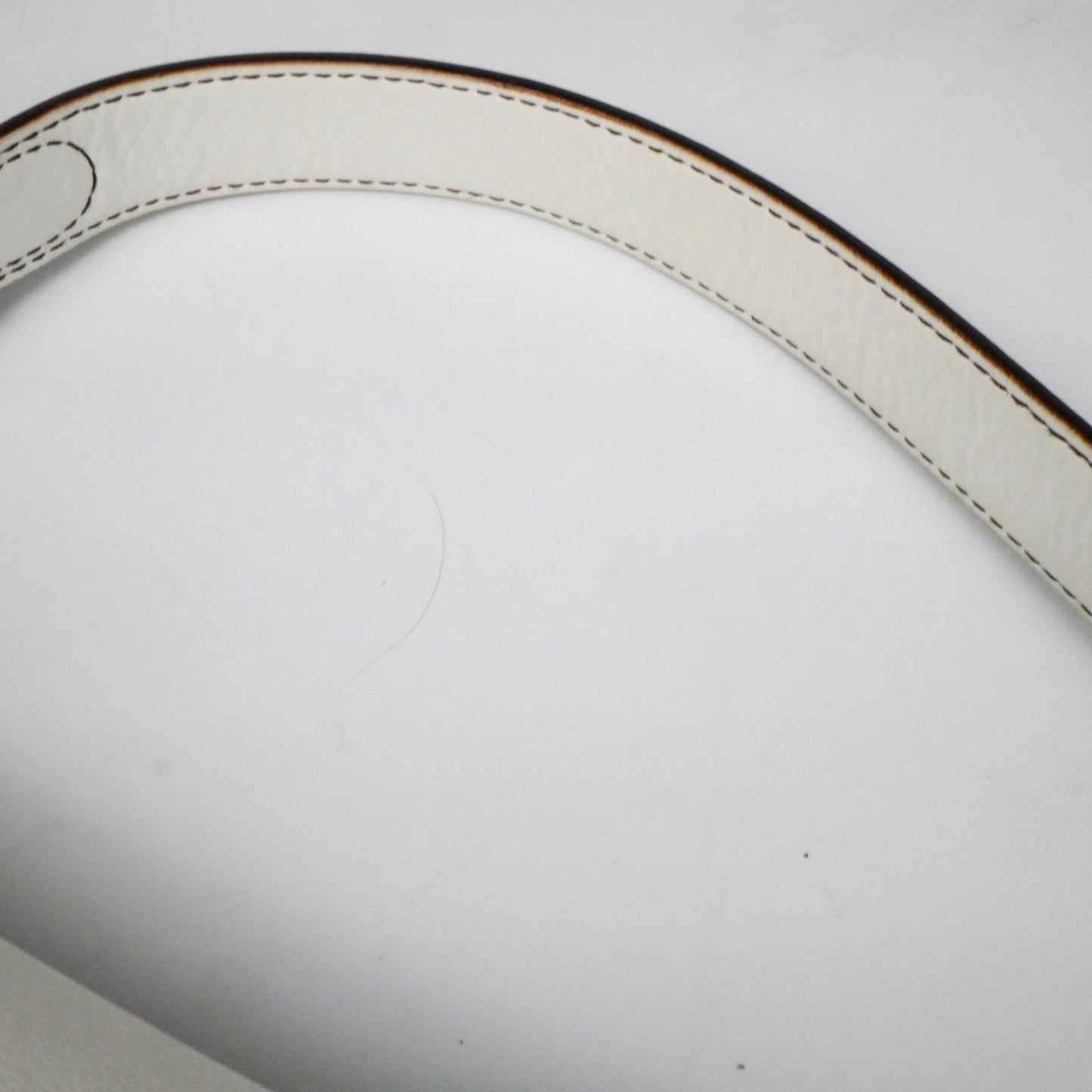 Christian Dior White Leather Saddle