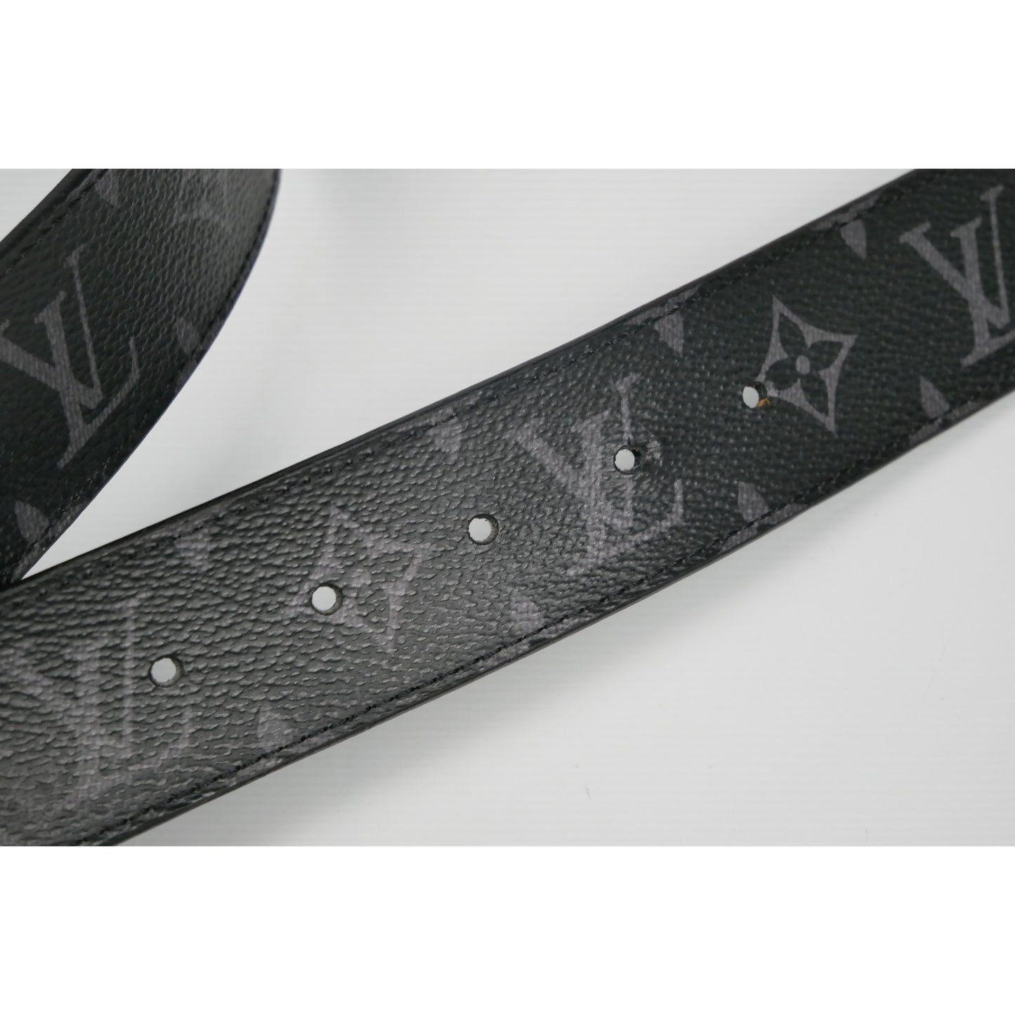 Louis Vuitton Monogram Eclipse Initiales Belt Black