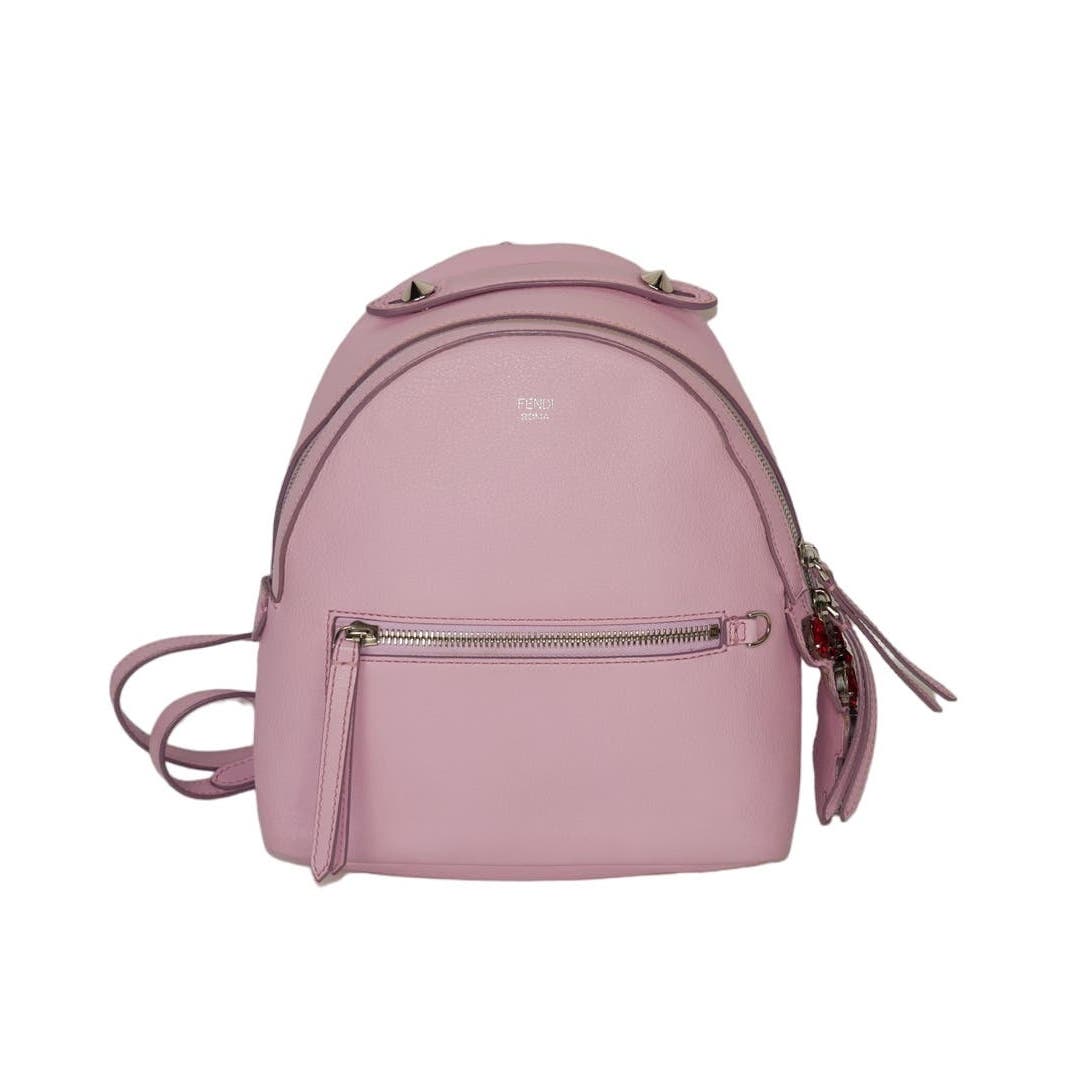 fendi backpack - mini Fendi Mini Leather Backpack Pink Crystal Tail – Preluxed