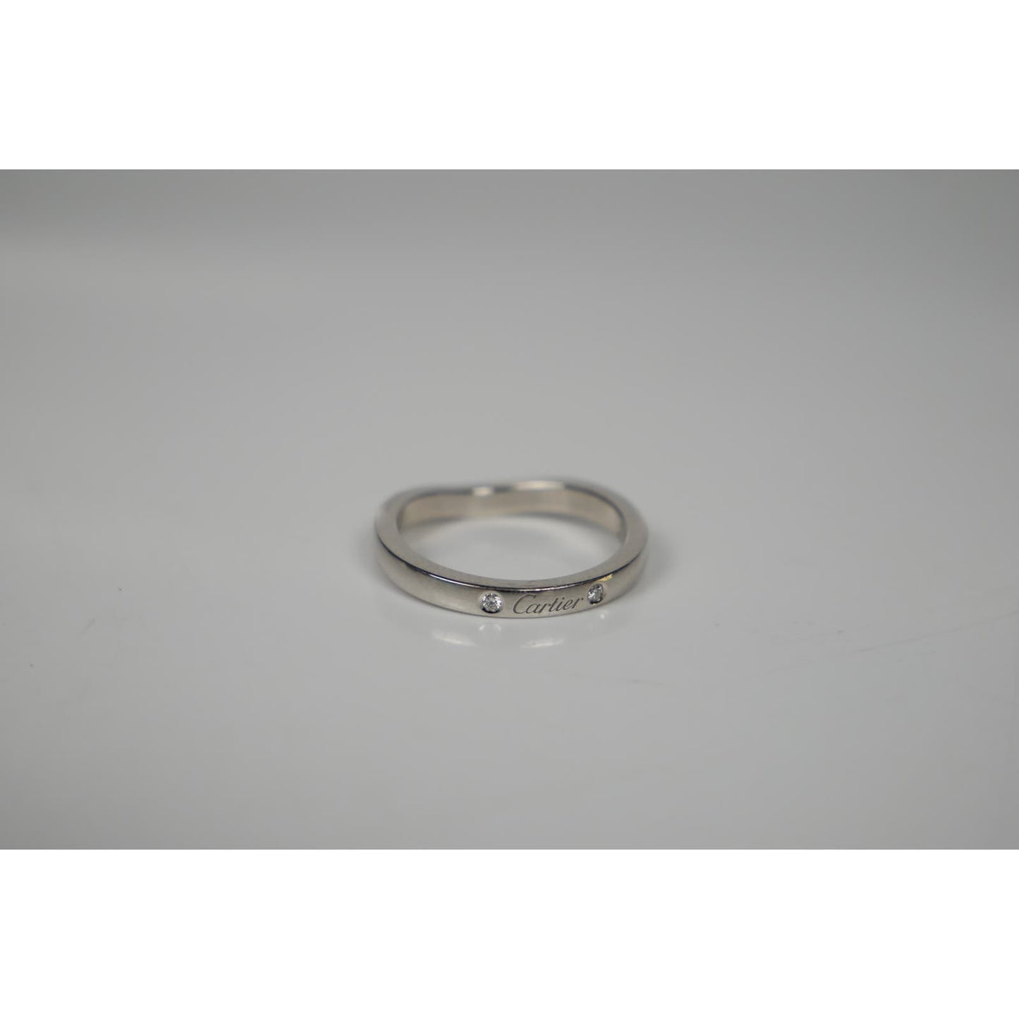 Cartier Ballerina Curve Platinum x 3P Diamond Ring