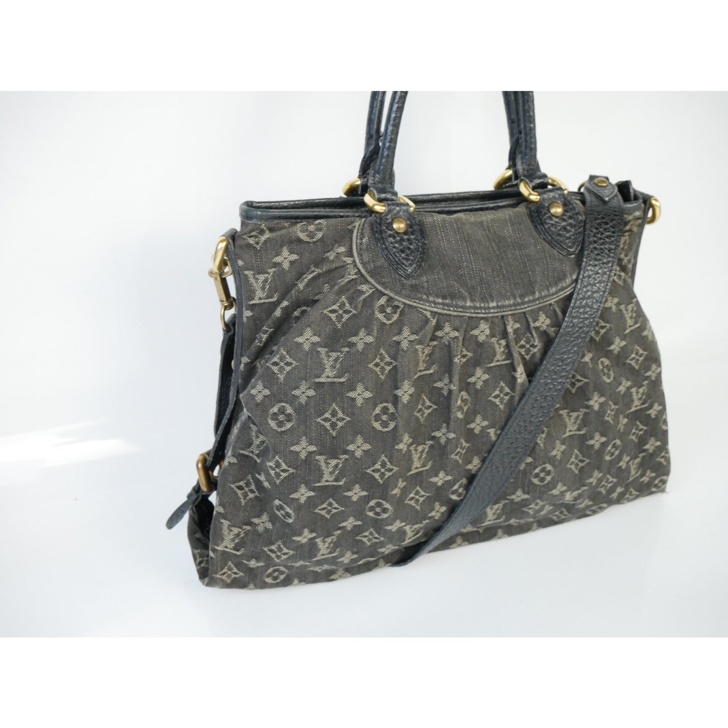 Louis Vuitton Black Denim Neo Cabby Tote