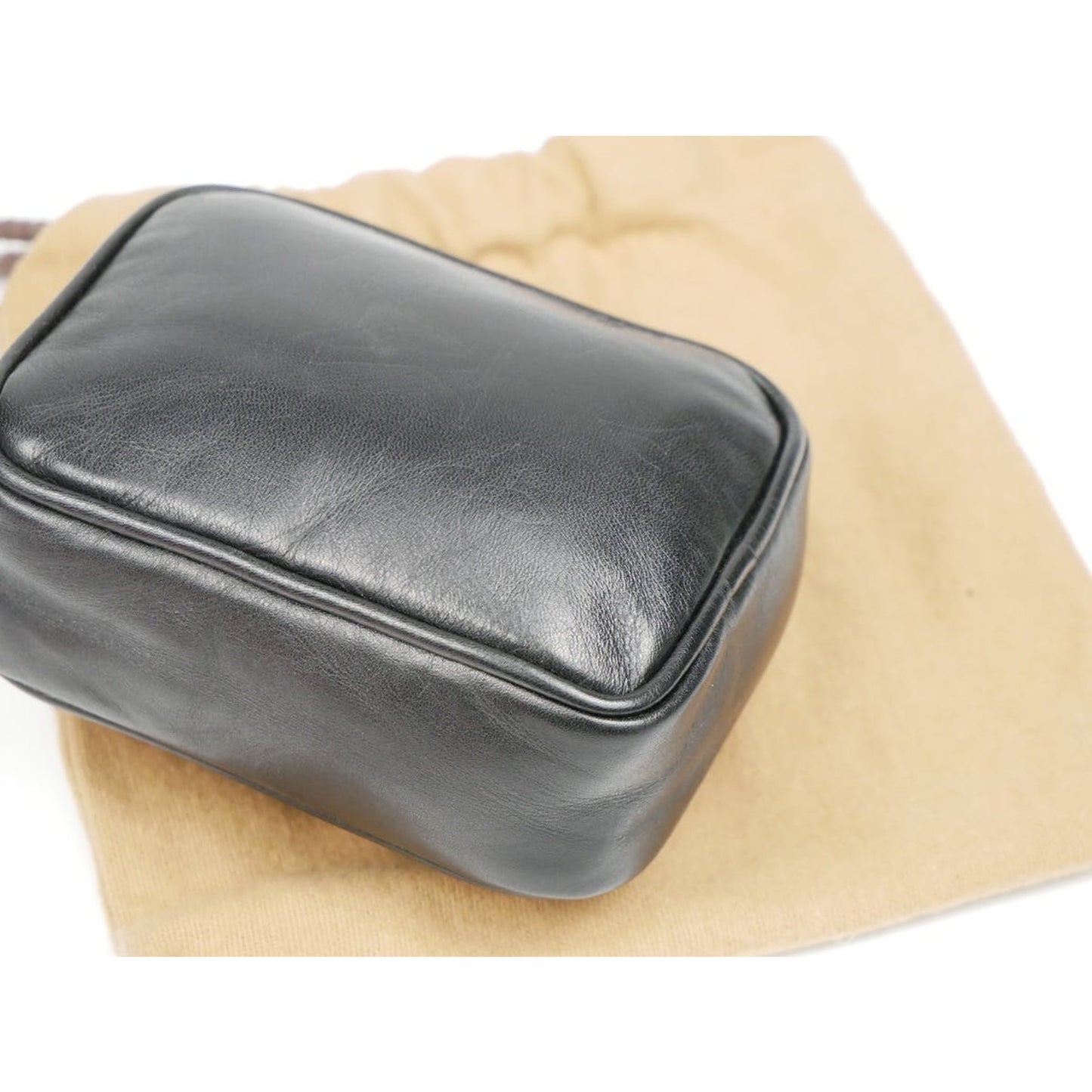 Black Shadow Monogram Coin Airpod Pouch Case Bag Zip Wallet