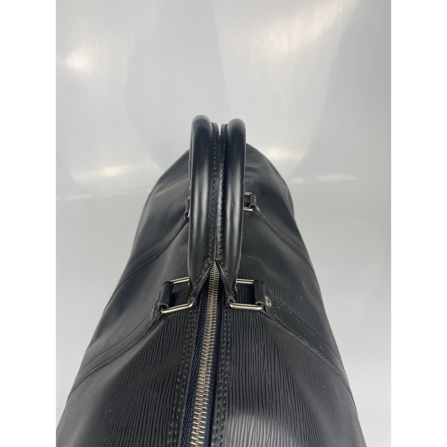 Louis Vuitton Black Silver Duffel Keepall 55