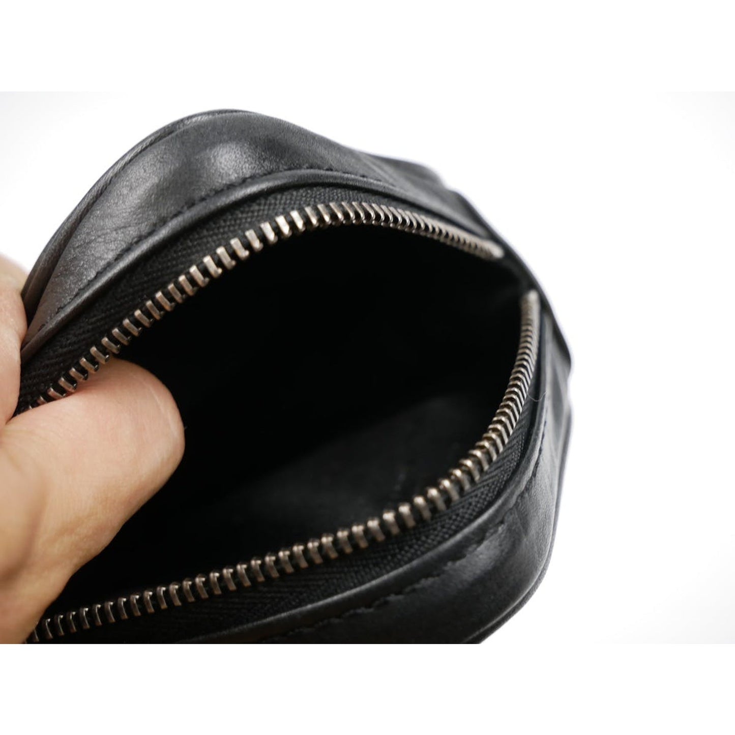 Black Shadow Monogram Coin Airpod Pouch Case Bag Zip Wallet