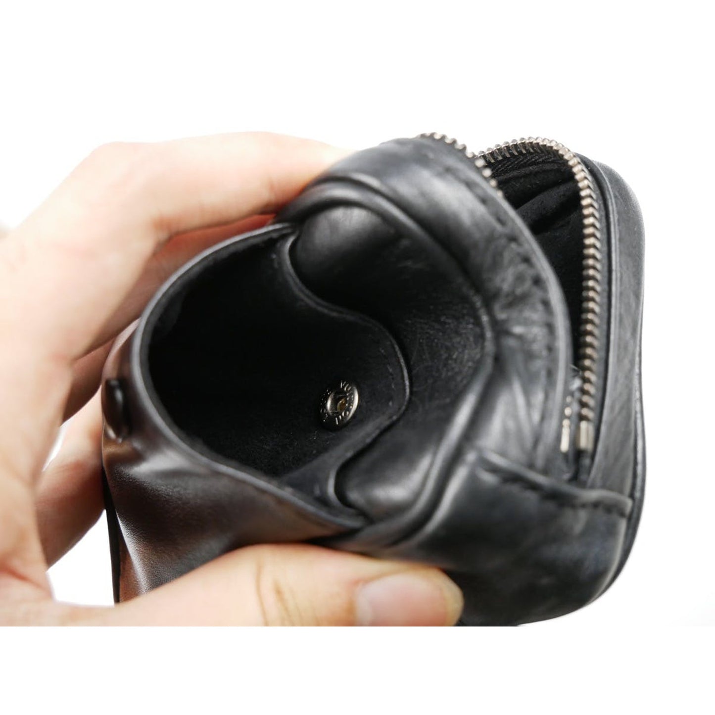 Black Shadow Monogram Coin Airpod Pouch Case Bag Zip Wallet