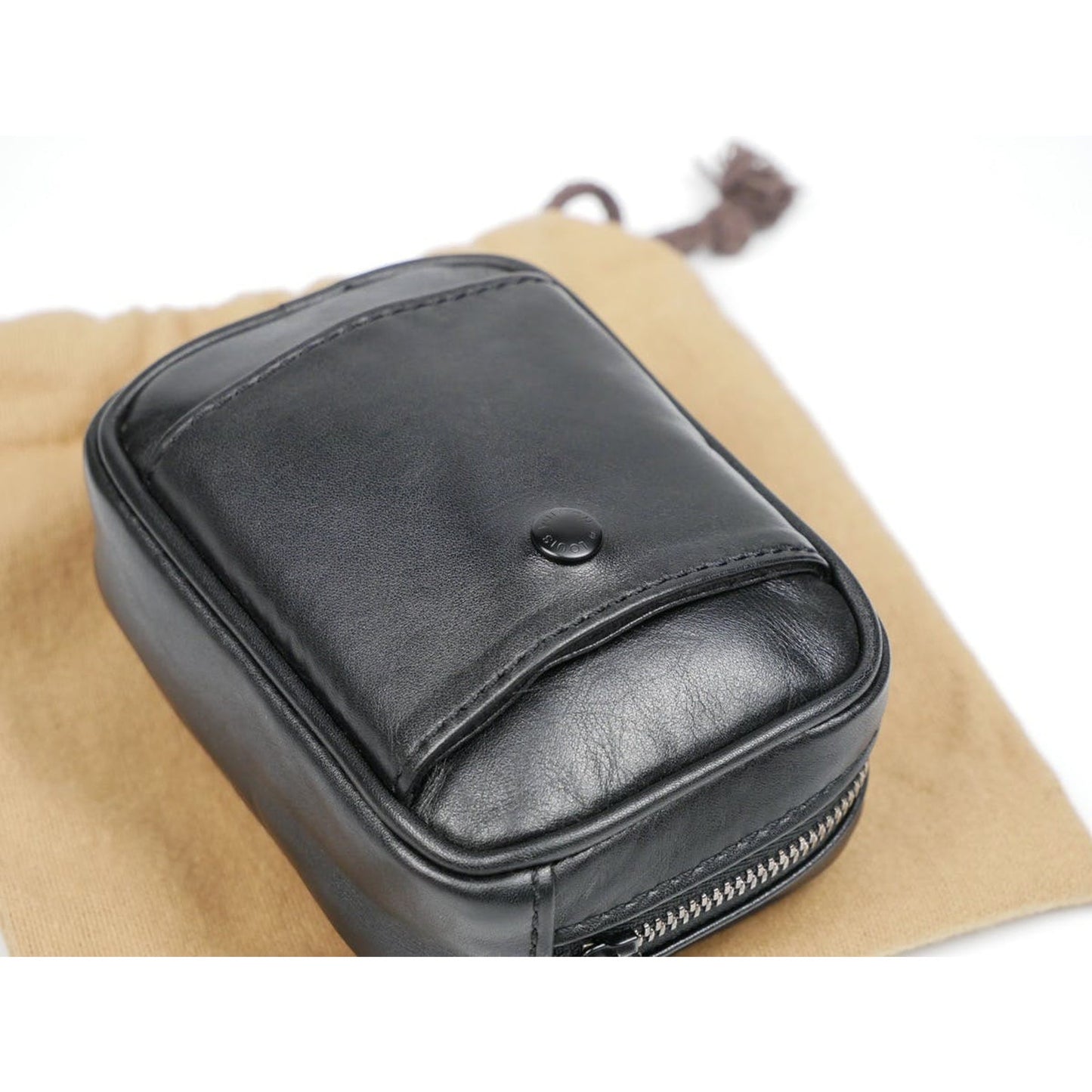 Black Shadow Monogram Coin Airpod Pouch Case Bag Zip Wallet