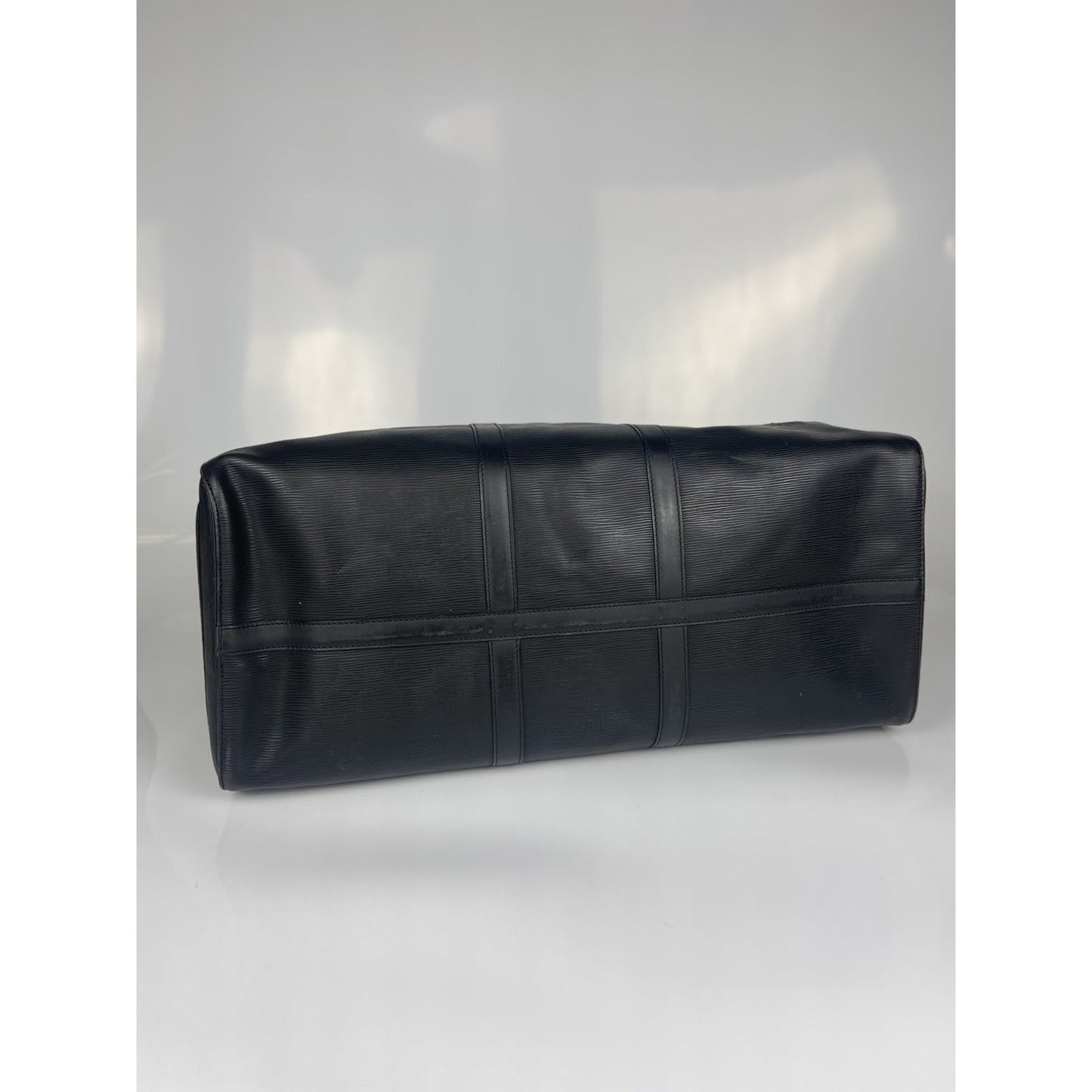 Louis Vuitton Black Silver Duffel Keepall 55
