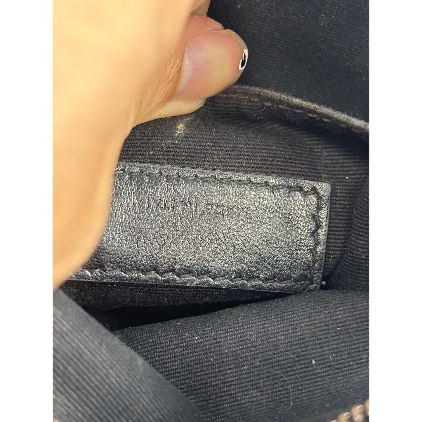 Yves Saint Laurent Black Leather Monogram Lou Belt Bag
