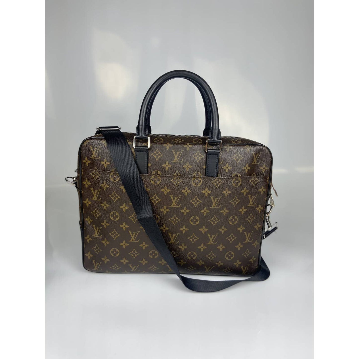 Louis Vuitton Macassar Briefcase Work Shoulder Travel Bag