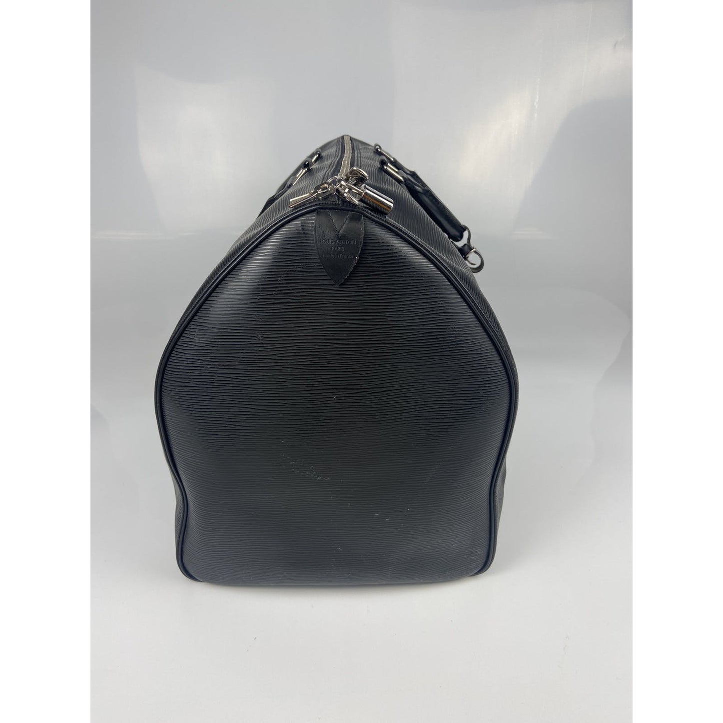 Louis Vuitton Black Silver Duffel Keepall 55