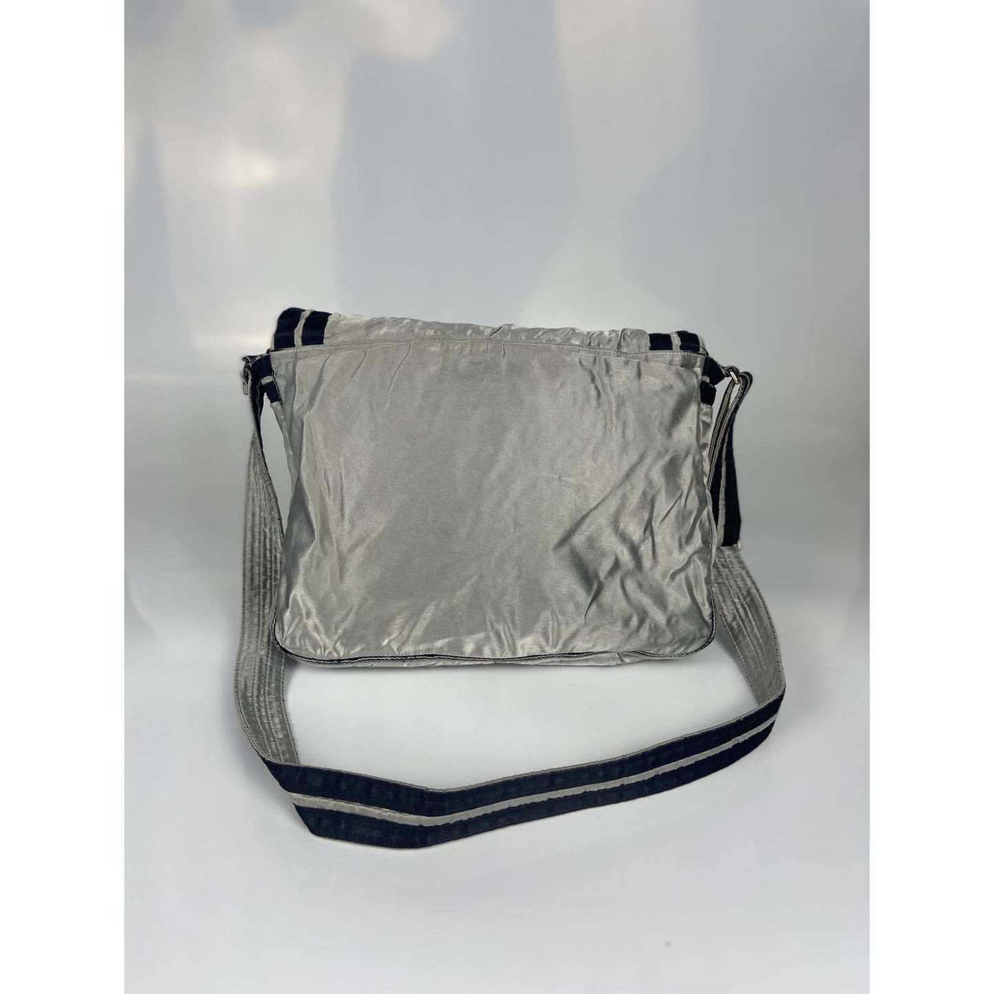 Chanel Grey Reflective Shoulder Messenger Bag