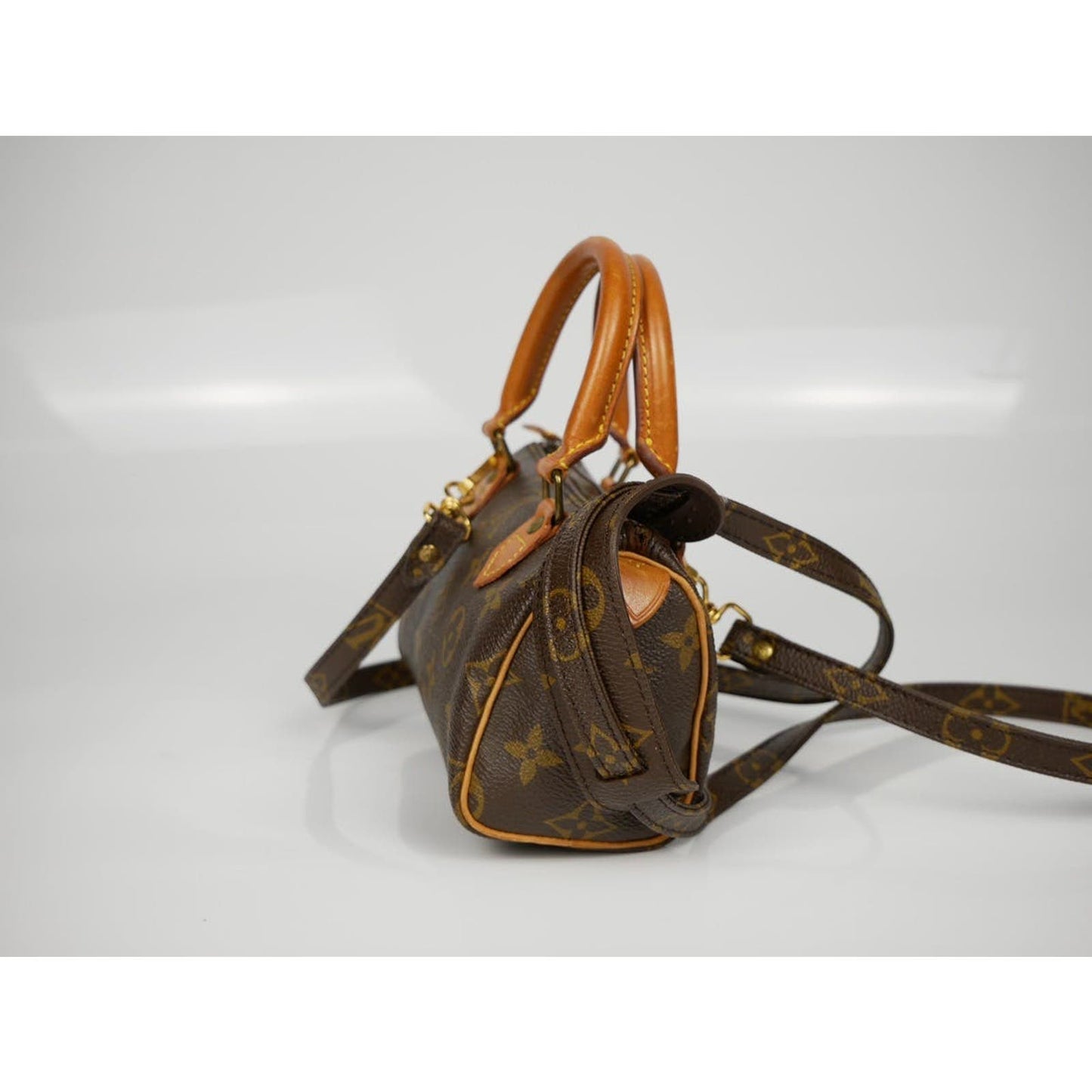 Louis Vuitton Nano Mini Speedy Shoulder Hand Bag