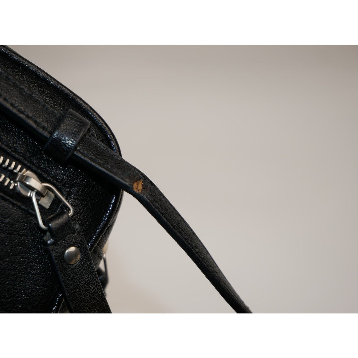 Yves Saint Laurent Black Leather Monogram Lou Belt Bag