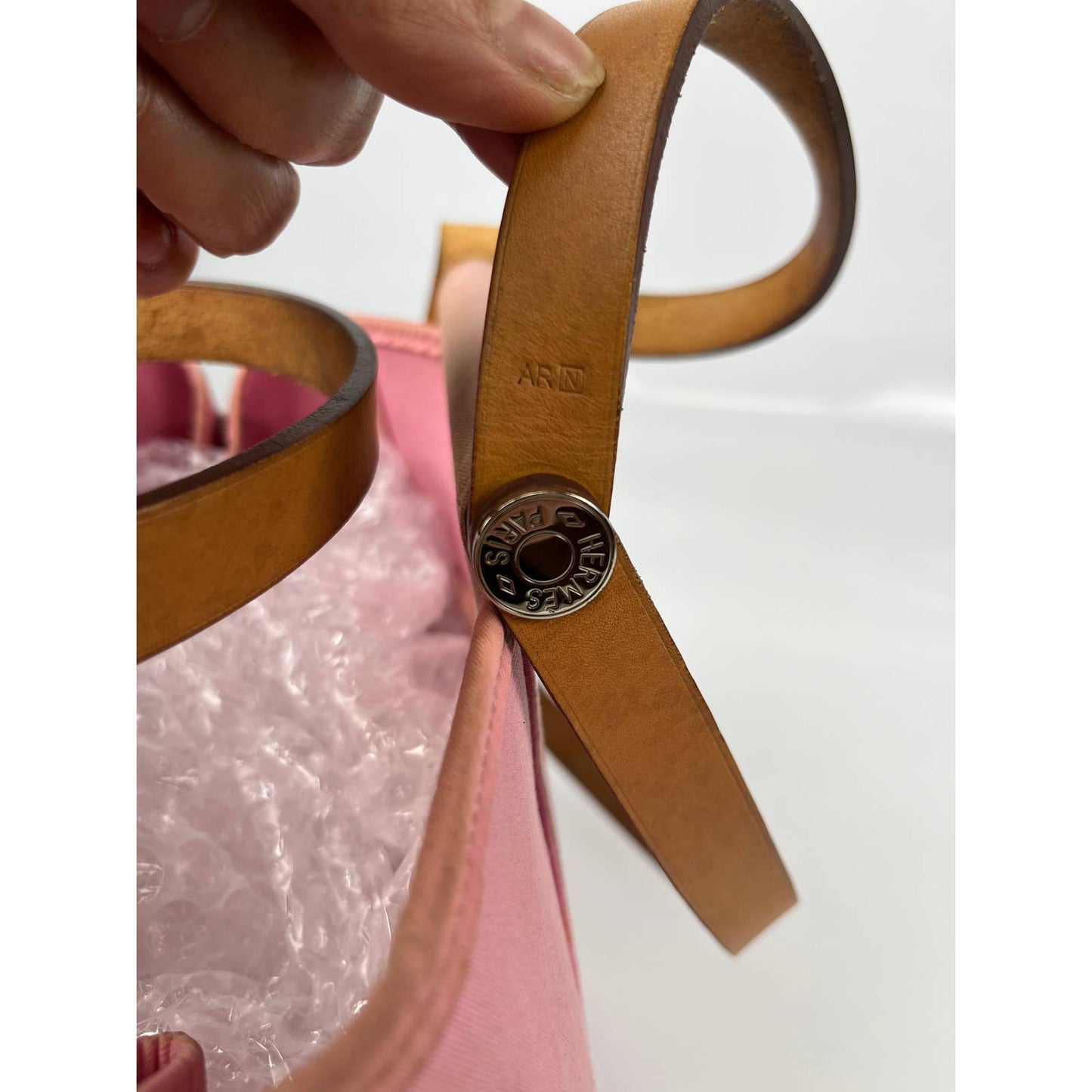 Hermes Pink Toile Canvas Cabag Elan Tote