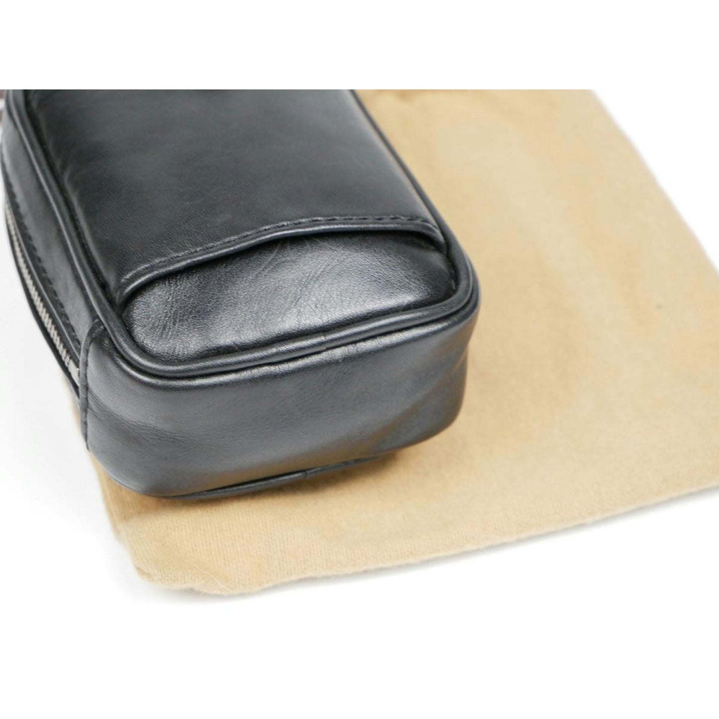 Black Shadow Monogram Coin Airpod Pouch Case Bag Zip Wallet
