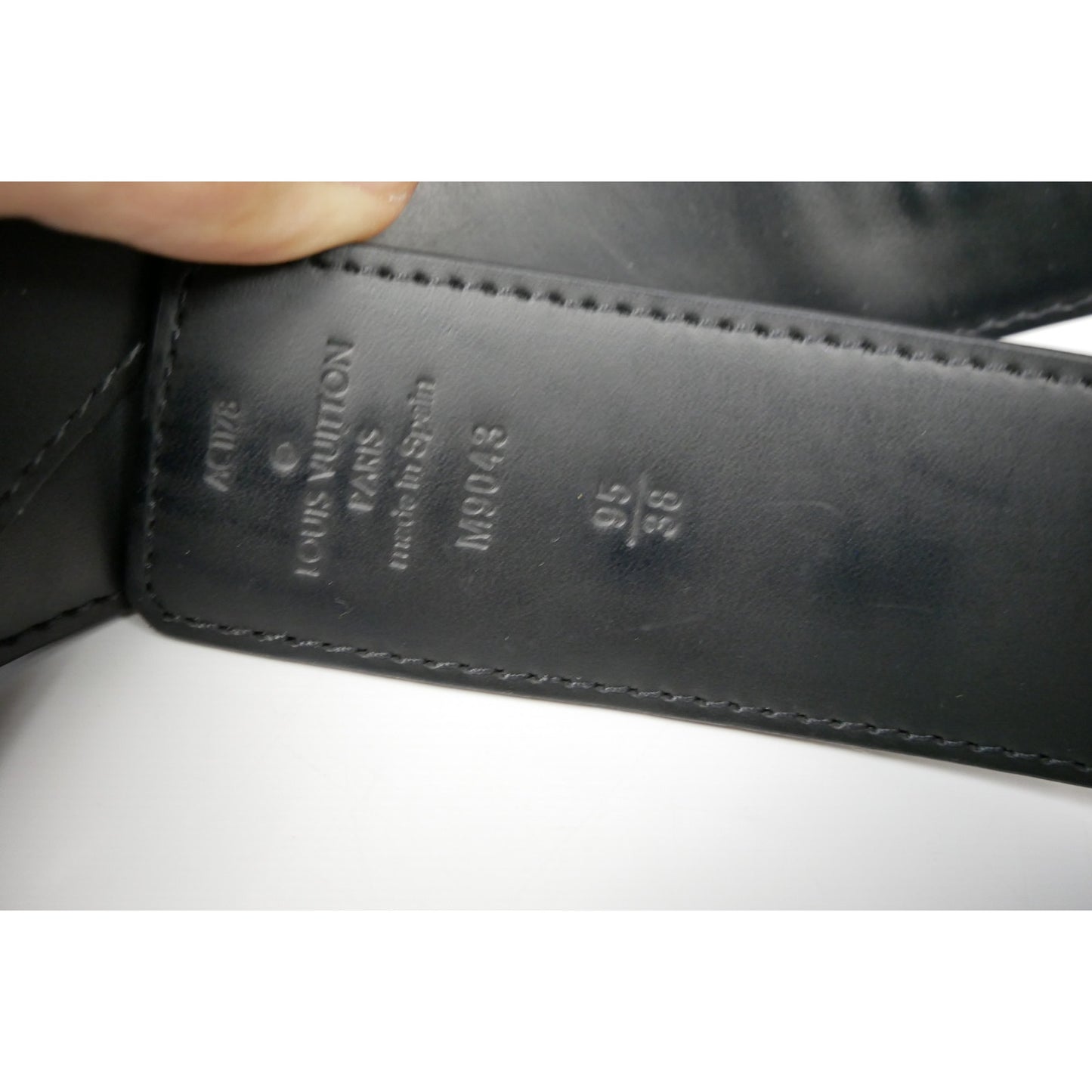 Louis Vuitton Monogram Eclipse Initiales Belt Black