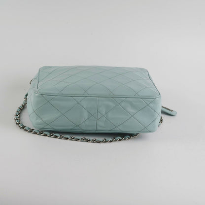 Chanel Vintage Blue Leather Shoulder Bag