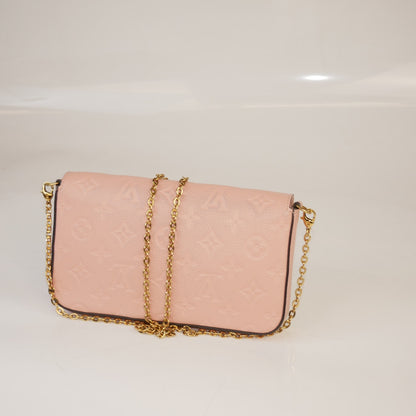 Louis Vuitton Rose Poudre Empreinte Felicie Pochette
