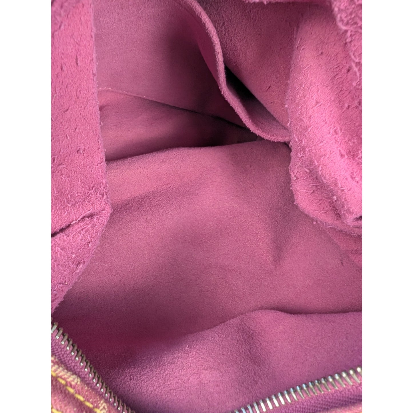 Louis Vuitton Fuchsia Denim Monogram Denim Baggy PM