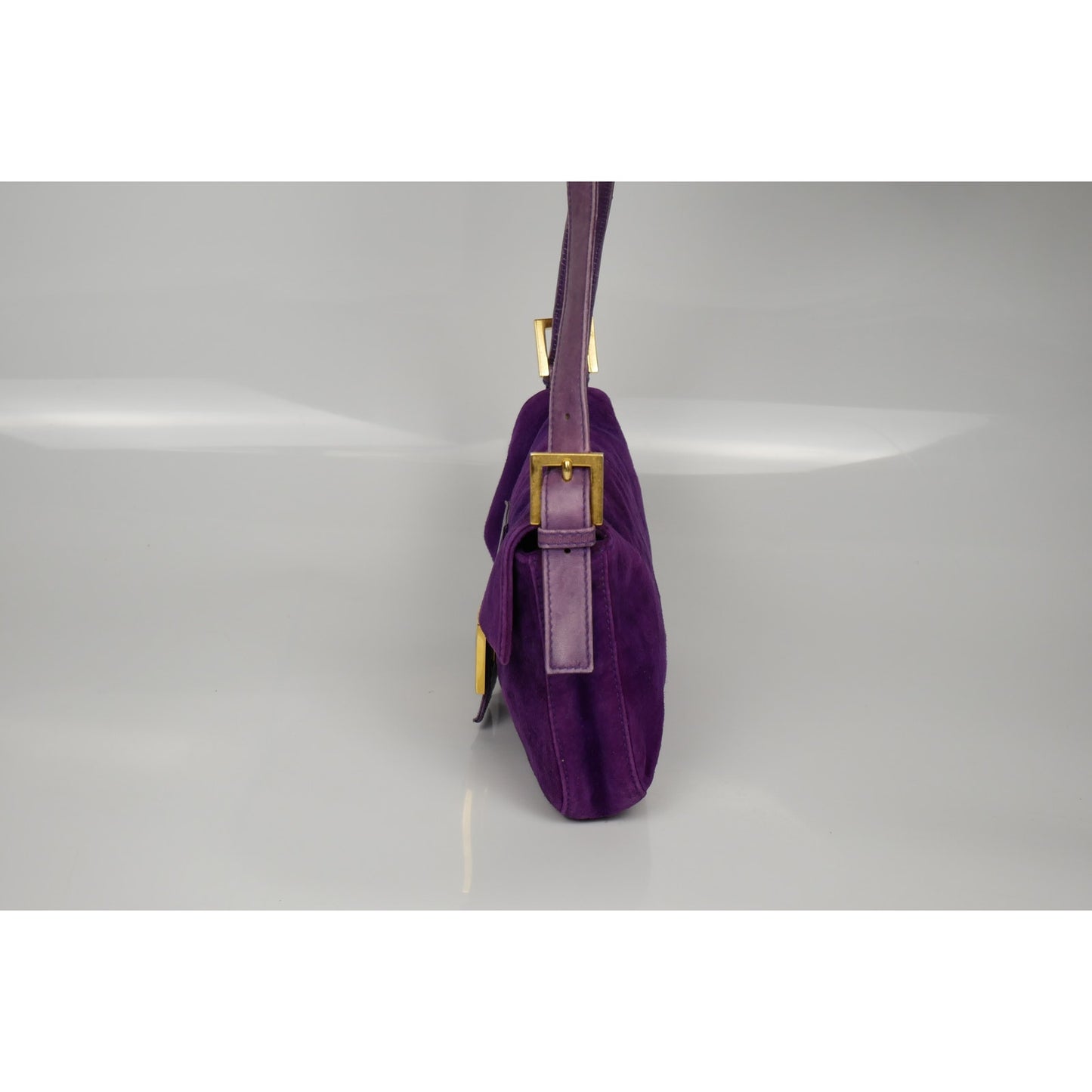 Fendi Purple Suede Baguette