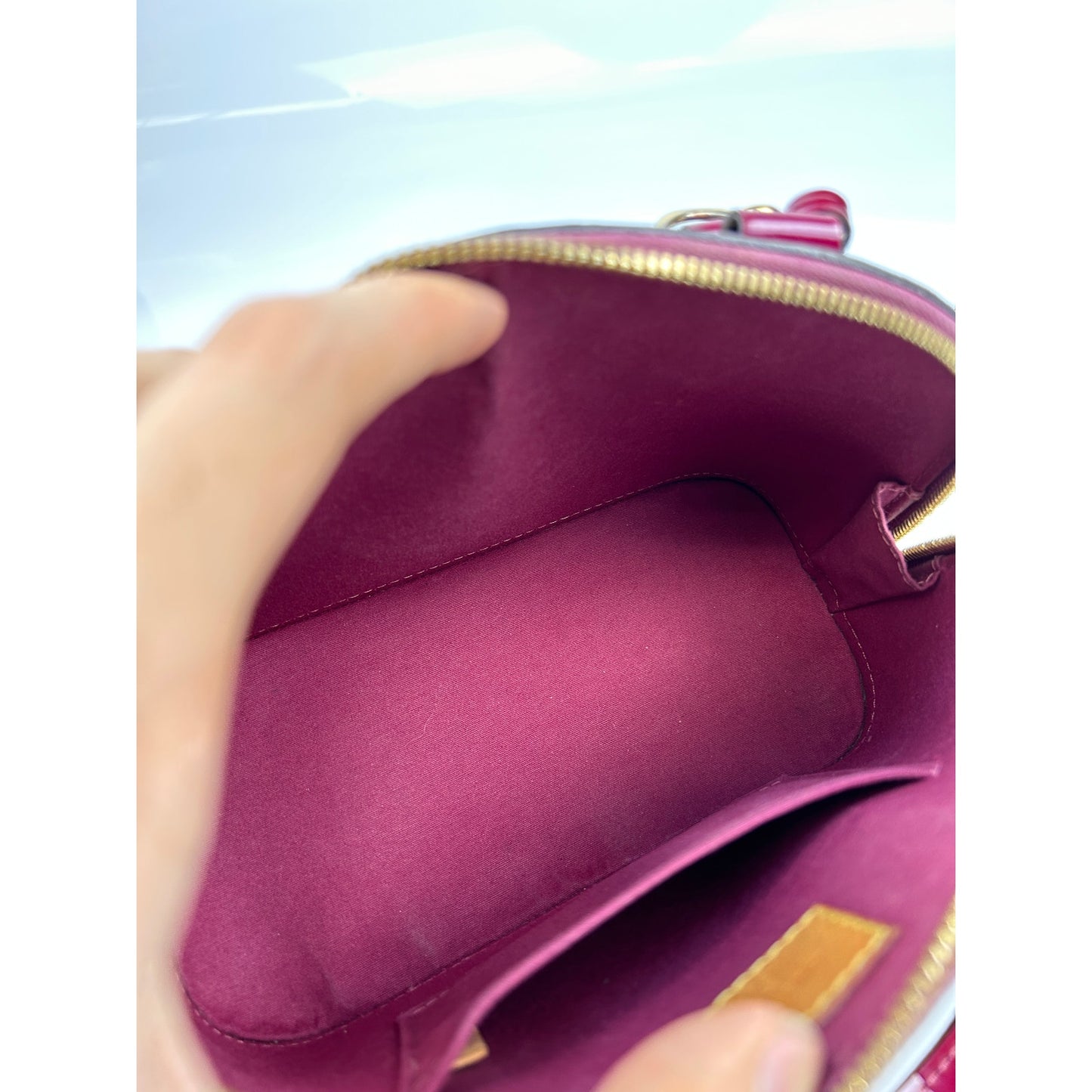 Louis Vuitton Rose Monogram Vernis Alma BB Bag
