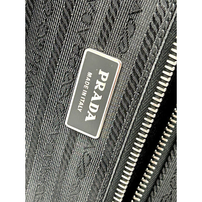 Prada Black Saffiano Leather Trolley Rolling Luggage