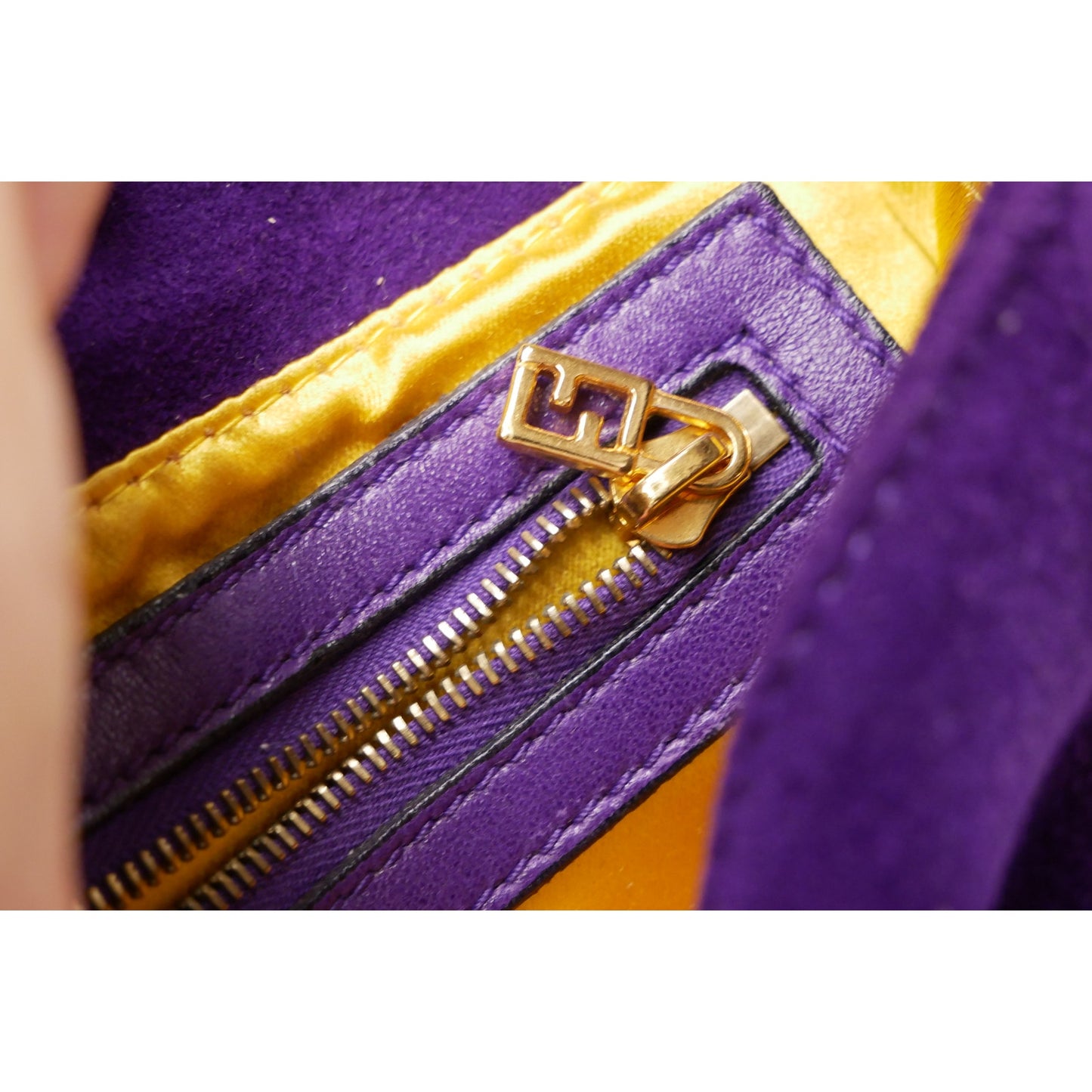 Fendi Purple Suede Baguette