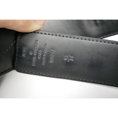 Louis Vuitton Monogram Eclipse Initiales Belt Black