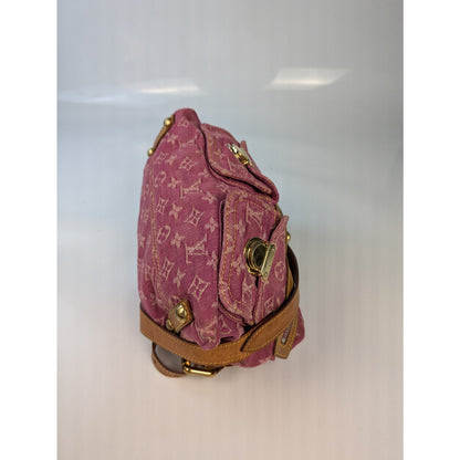Louis Vuitton Fuchsia Denim Monogram Denim Baggy PM