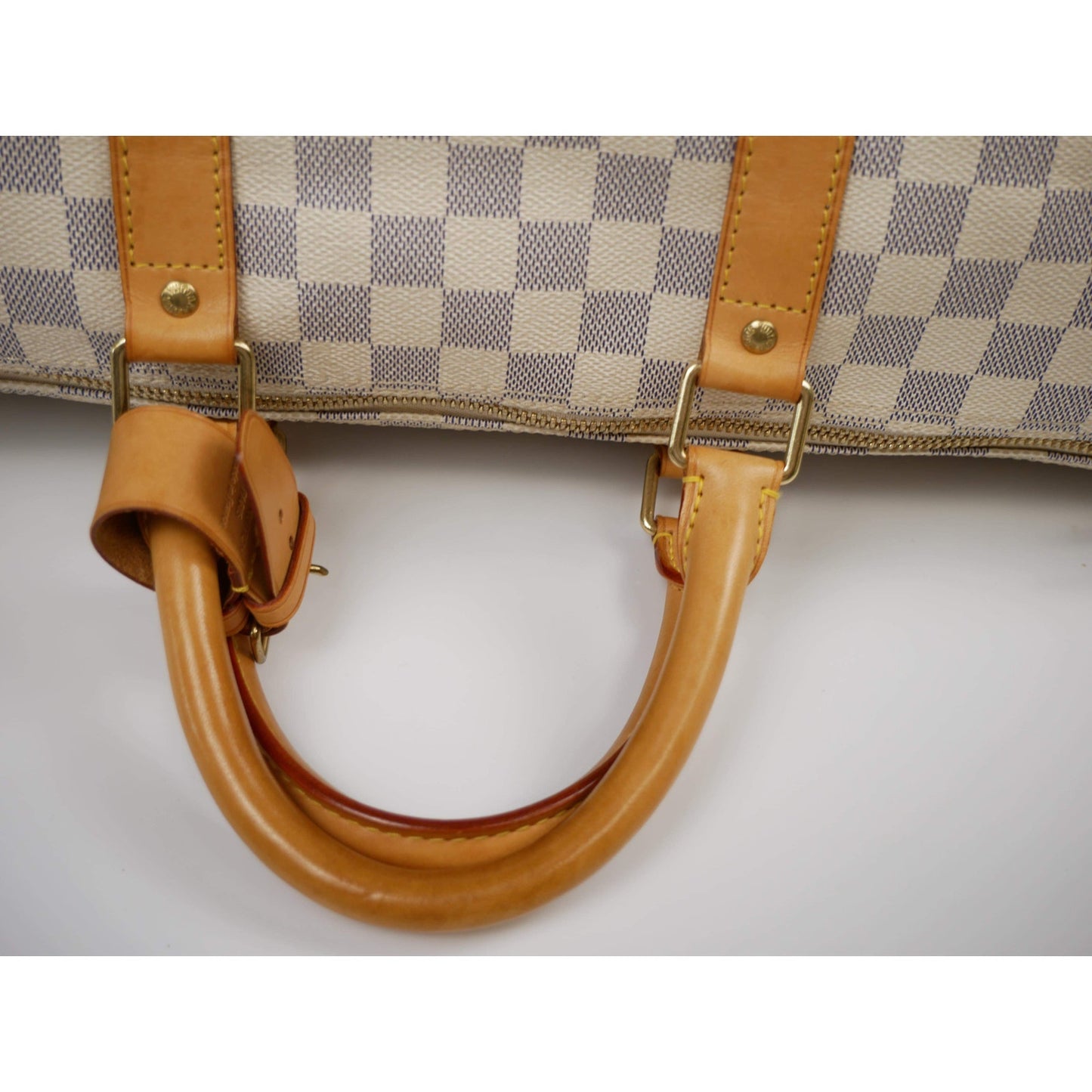 Louis Vuitton Damier Azur Canvas Keepall 50 Duffel Bag