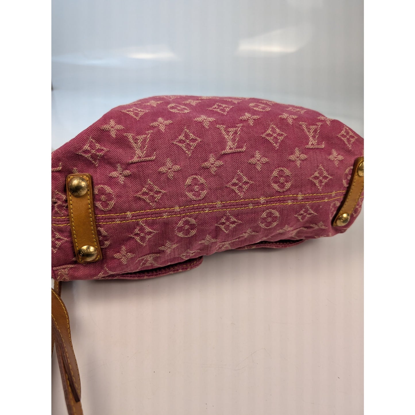 Louis Vuitton Fuchsia Denim Monogram Denim Baggy PM