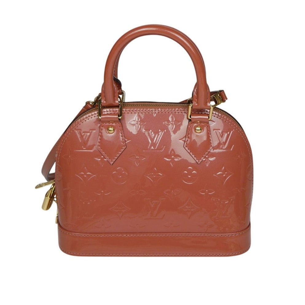 Louis Vuitton Rose Velours Monogram Vernis Alma BB Bag