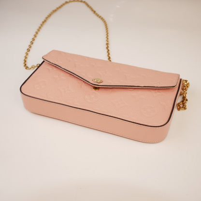 Louis Vuitton Rose Poudre Empreinte Felicie Pochette