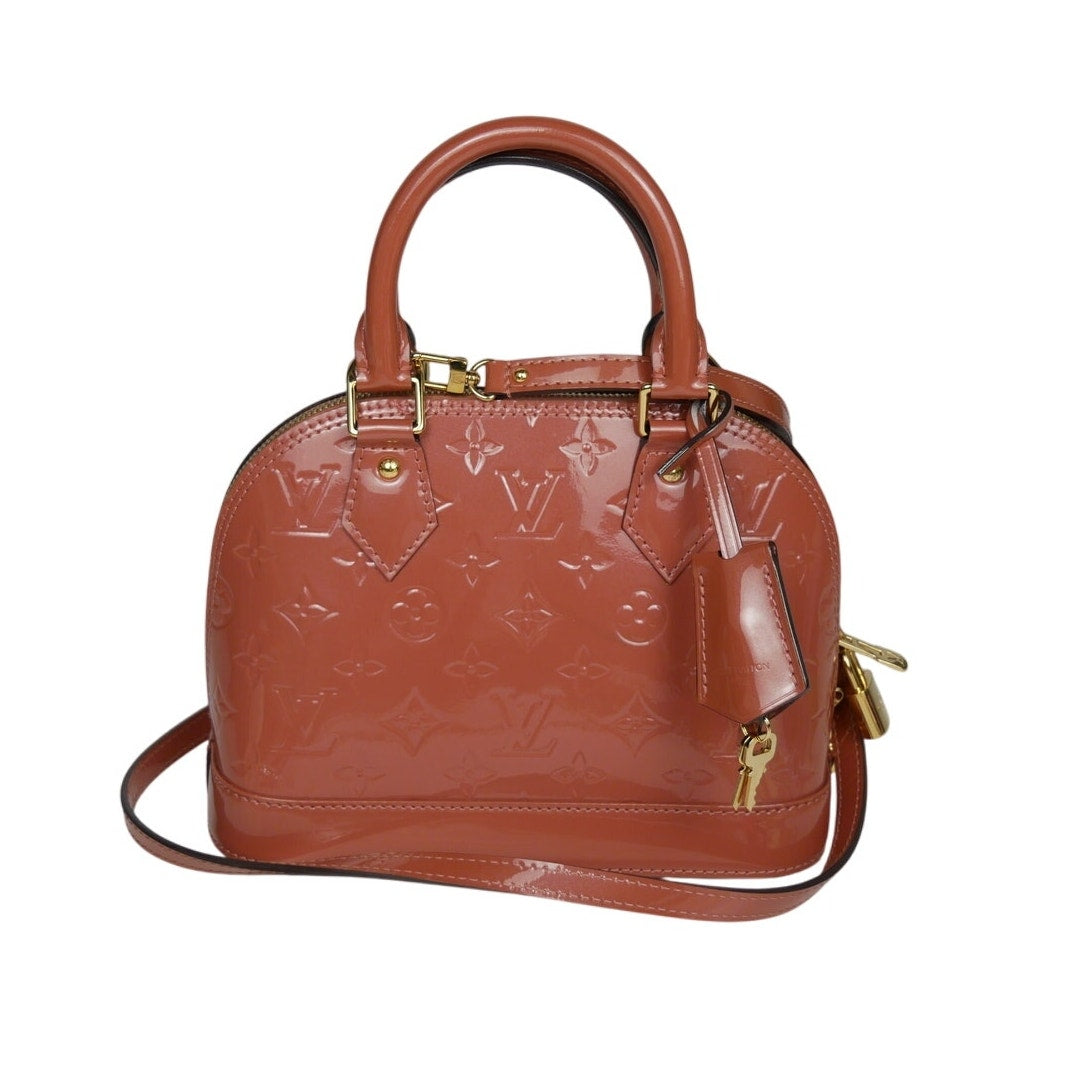Louis Vuitton Rose Velours Monogram Vernis Alma BB Bag