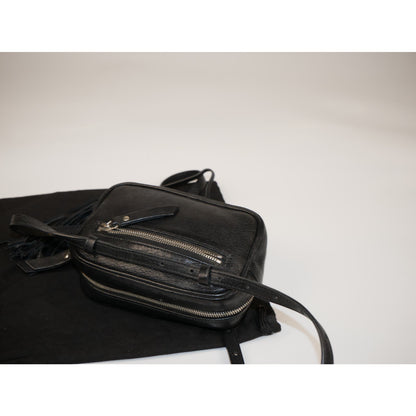 Yves Saint Laurent Black Leather Monogram Lou Belt Bag